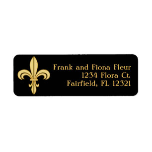 Étiquette Mardi gras Fleur De Lis