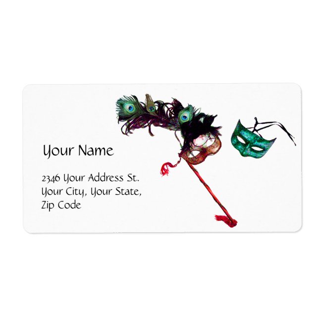 ÉTIQUETTE MARDI GRAS MASQUERADE (Devant)