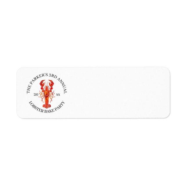Étiquette Marée Rouge | Homard cuit au four (Devant)