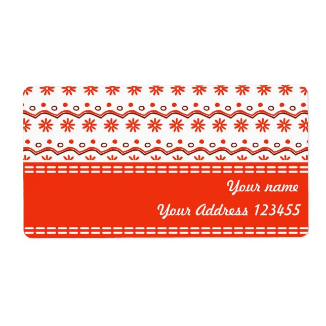 Étiquette Marguerites (Devant)