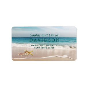 Étiquette Mariage à la plage avec étoiles de mer à Kauai
