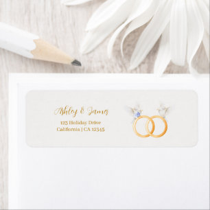 Étiquette Mariage ADELLE Simple Dusk Blue Couple