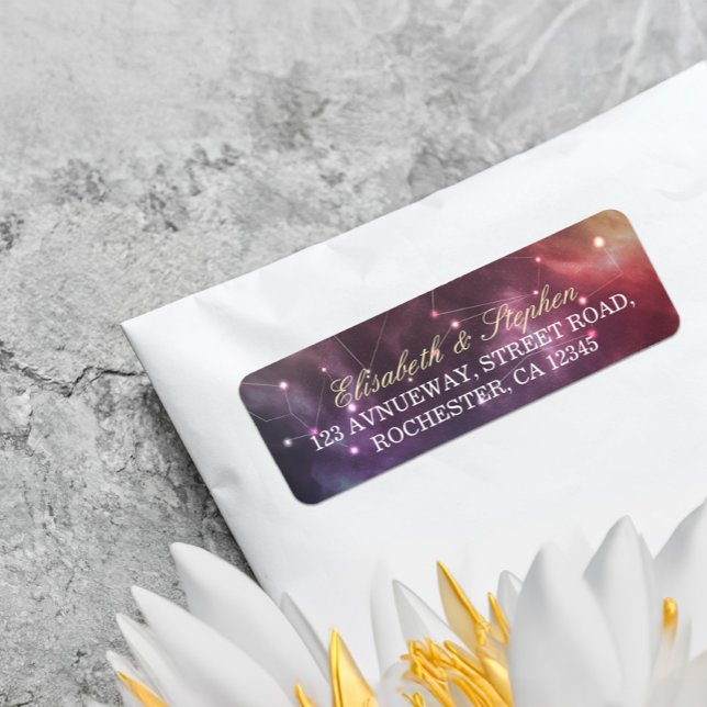 Étiquette Mariage Adresse Gorgestar Nebula Constellation (Créateur téléchargé)