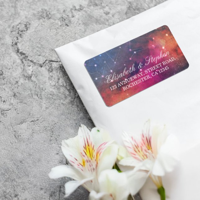 Étiquette Mariage Adresse Gorgestar Nebula Constellation (Créateur téléchargé)