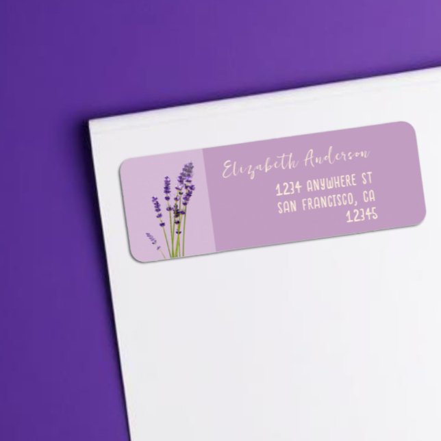 Étiquette Mariage Amour Lavande (Créateur téléchargé)