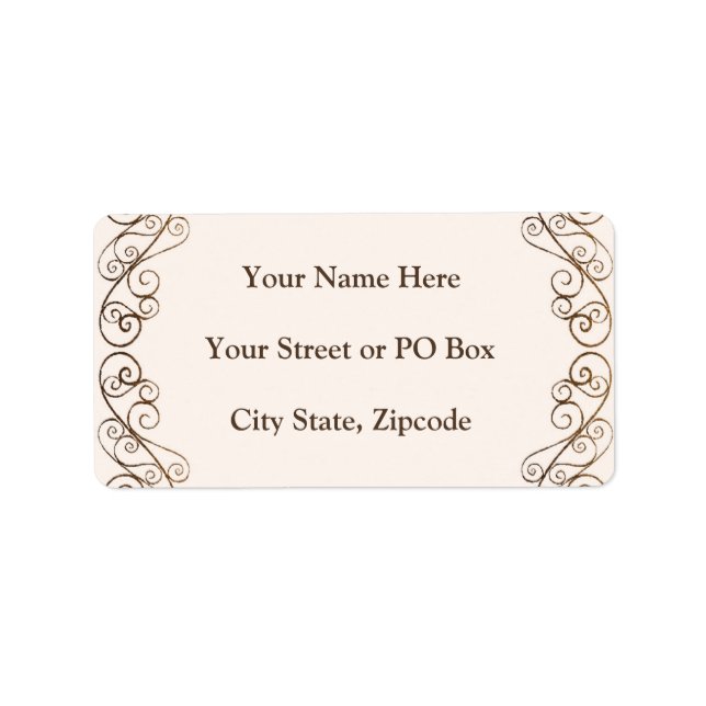 Étiquette Mariage antique (Devant)