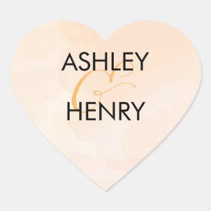 Étiquette Mariage Apricot, étiquette cadeau Peach