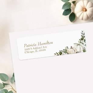 Étiquette Mariage automnal citrouille verdure