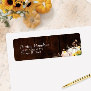 Étiquette Mariage Automnal Tournesol Citrouille