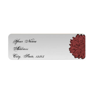 Étiquette Mariage Black Dahlia Posh