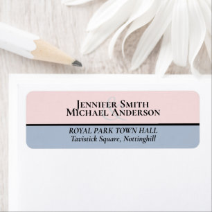 Étiquette Mariage bleu clair minimaliste Dusty