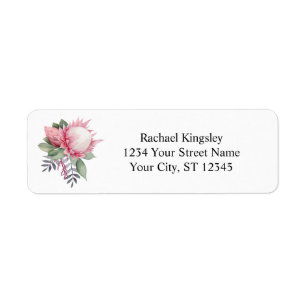 Étiquette Mariage botanique King Protea