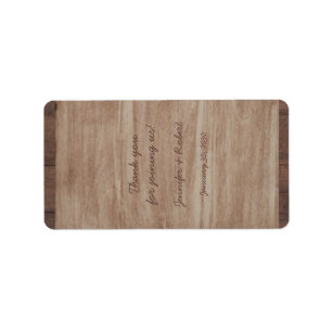 Étiquette Mariage campagnard à grange et  à bouleau Étiquett