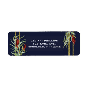 Étiquette Mariage Champêtre Automnal Marsala Floral Bleu Nui