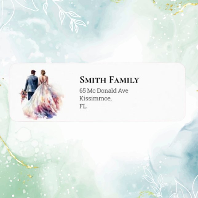 Étiquette Mariage classique Boho Floral (Add a heartfelt touch to your special day with our rustic classic boho floral label.)