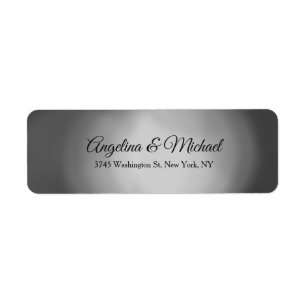 Étiquette Mariage classique élégant gris clair