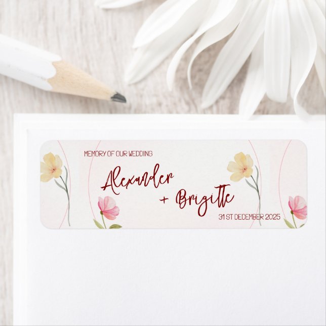 Étiquette Mariage d'Alexander et Brigitte (En situation)