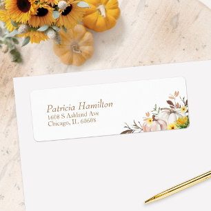 Étiquette Mariage d'automne au tournesol et citrouille
