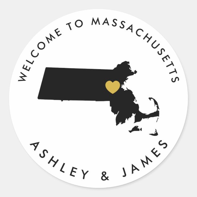 Étiquette Mariage de bienvenue du Massachusetts, n (Devant)