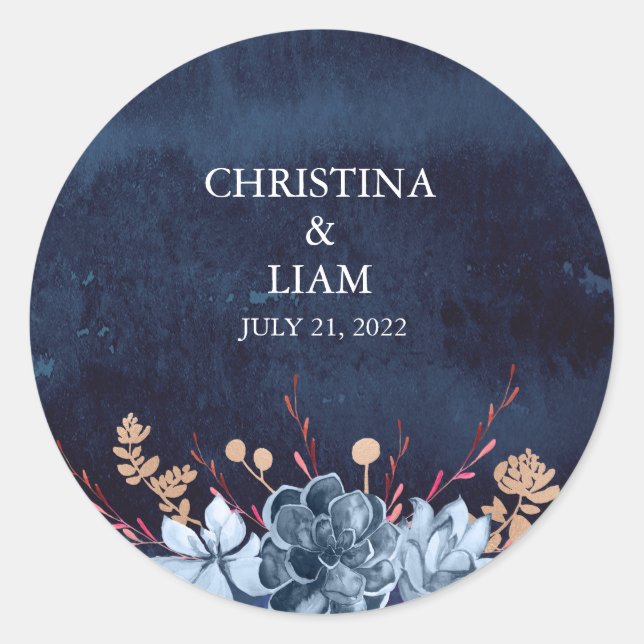 Étiquette Mariage de Chalkboard de la Marine (Devant)