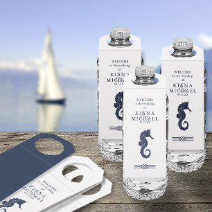 Étiquette Mariage de cheval de mer Blue Wave ID836