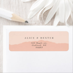 Étiquette Mariage de couple rose blush moderne