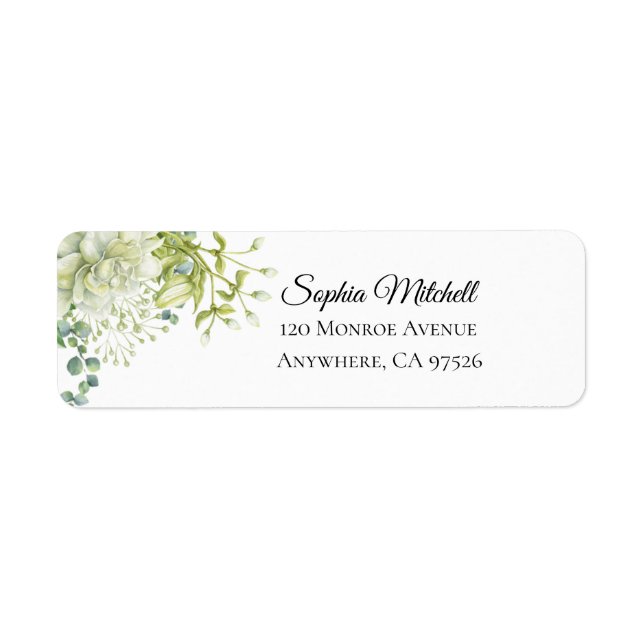 Étiquette Mariage de mariage botanique (Devant)