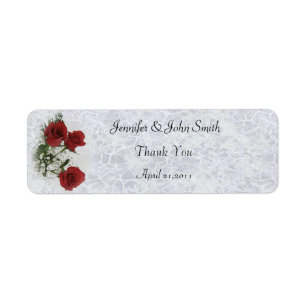 Étiquette Mariage de Merci de Red Roses