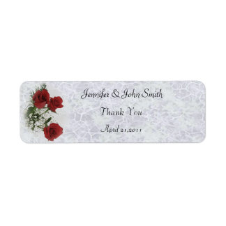 Étiquette Mariage de Merci de Red Roses