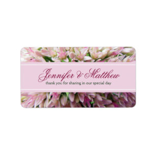 Étiquette Mariage de Merci rose en Bourgogne