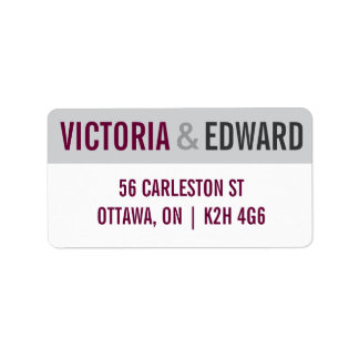 Étiquette mariage de polices modernes