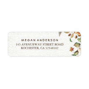 Étiquette Mariage de récolte des feuilles d'automne