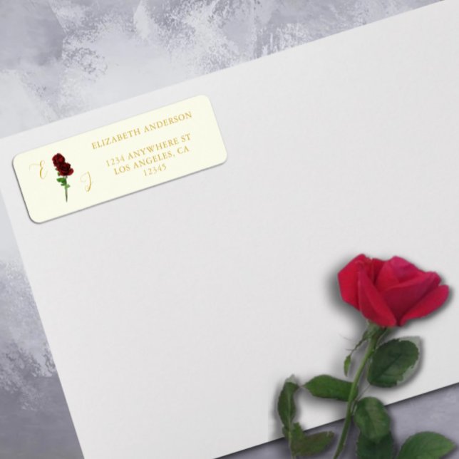 Étiquette Mariage de retour du Rose d'or ivoire (Créateur téléchargé)