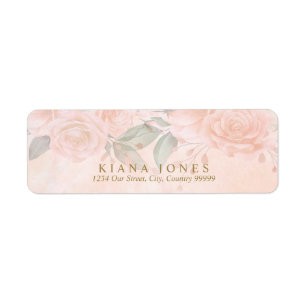 Étiquette Mariage de Roses de vidage doux ID828
