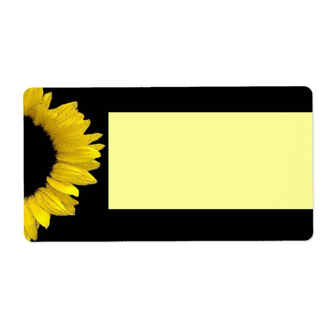 Étiquette Mariage de tournesol jaune (Devant)