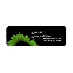 Étiquette Mariage de tournesol vert citron