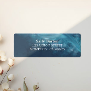 Étiquette Mariage d'onde profonde de l'océan bleu