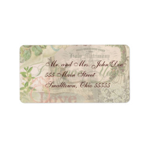 Étiquette Mariage élégant Antique Mariage Vintage