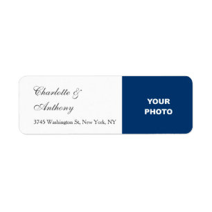 Étiquette Mariage Élégant Créatif Ajoutez Votre Photo Image