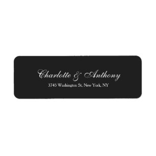 Étiquette Mariage Élégant Creative Dark Grey Minimaliste