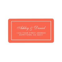Mariage Élégant Moderne Corail Blanc