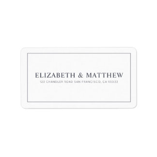 Étiquette Mariage | Elegant moderne personnalisé Adresse de 