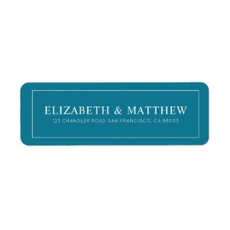 Étiquette Mariage | Elegant moderne personnalisé Adresse de 