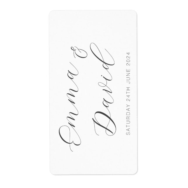 Étiquette Mariage élégant personnalisé (Devant)