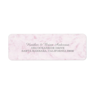 Étiquette Mariage en marbre rose vif