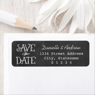 Étiquette Mariage Faire-Part Chalkboard