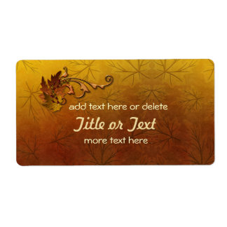 Étiquette Mariage Feuille d'automne
