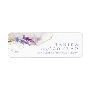 Étiquette Mariage fleur sauvage Aquarelle Peri ID954