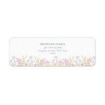 Mariage Fleurs Sauvages Bohème Script Bleu Poussié