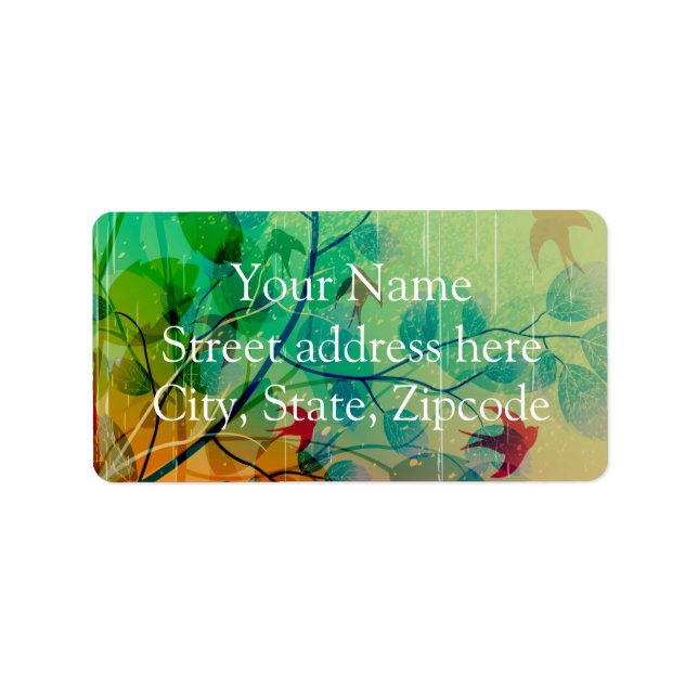 Étiquette Mariage floral de printemps moderne (Devant)